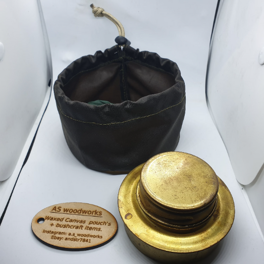 Waxed canvas bag for Trangia meths burner.