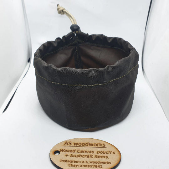 Waxed canvas bag for Trangia meths burner.