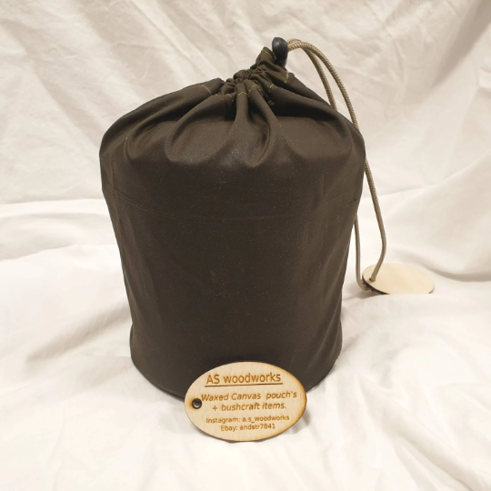 Waxed canvas bag for 14cm billy can