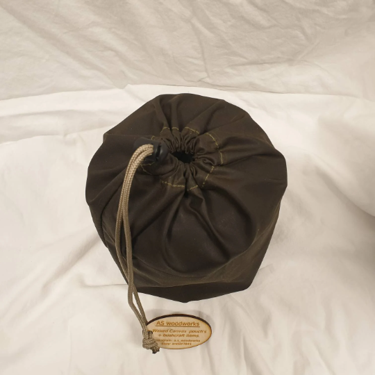 Waxed canvas bag for 16cm billy can .