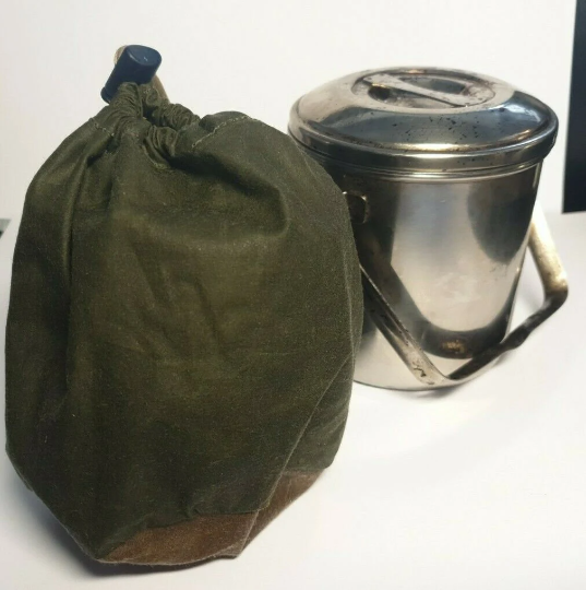 Waxed canvas bag for 10cm billy can