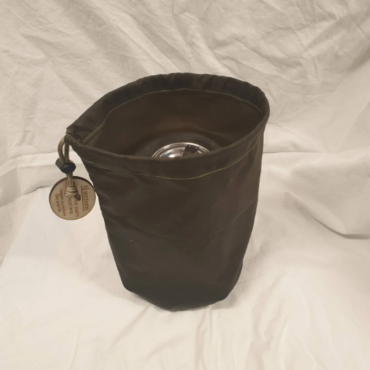 Waxed canvas bag for 14cm billy can